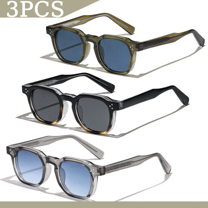 1/2/3 Pcs Wholesale New Square Retro Sunglasses Men Fashion Punk Sun Glasses Women Travel Eyewear Lunette De Soleil Femme UV400