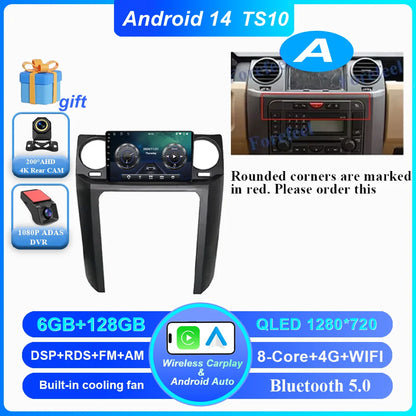 Car Android 16 GPS Navigation For Land Rover Discovery 3 2004 -2009 Auto Radio Stereo Multimidia Video Player Carplay NO 2DIN 4G