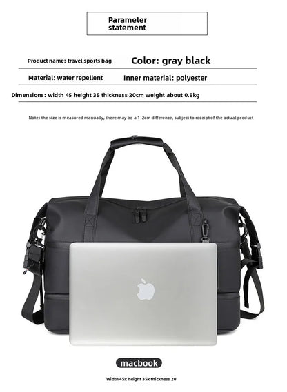 New Travel Bag, Men's Handbag, Large-capacity Short-distance Travel Bag, Sports and Fitness Bag, Single-shoulder Crossbody Bag