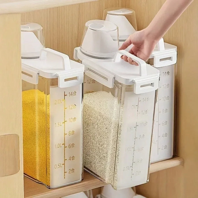 2.5L Covered Moisture-proof Sealed Storage Container - Used for Grain, Nut, Flour, Rice Food Storage Boxes