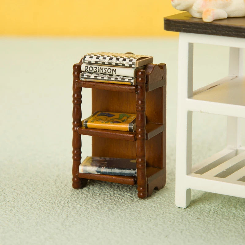 1:12 Toy Model Dollhouse Furniture, Miniature Bedside Nightstand for Stylish Bedroom Decor
