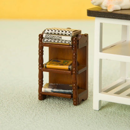 1:12 Toy Model Dollhouse Furniture, Miniature Bedside Nightstand for Stylish Bedroom Decor