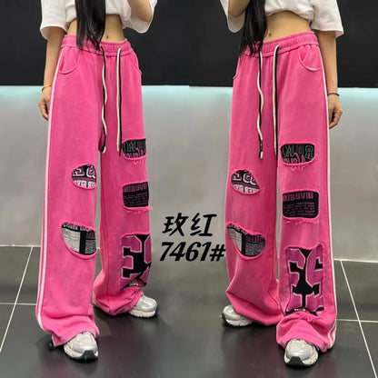 Original Design Sense Long Slacks 2025 Autumn New Fashionable Loose Casual Pants Ladies With Draped Straight Wide-Leg Trousers