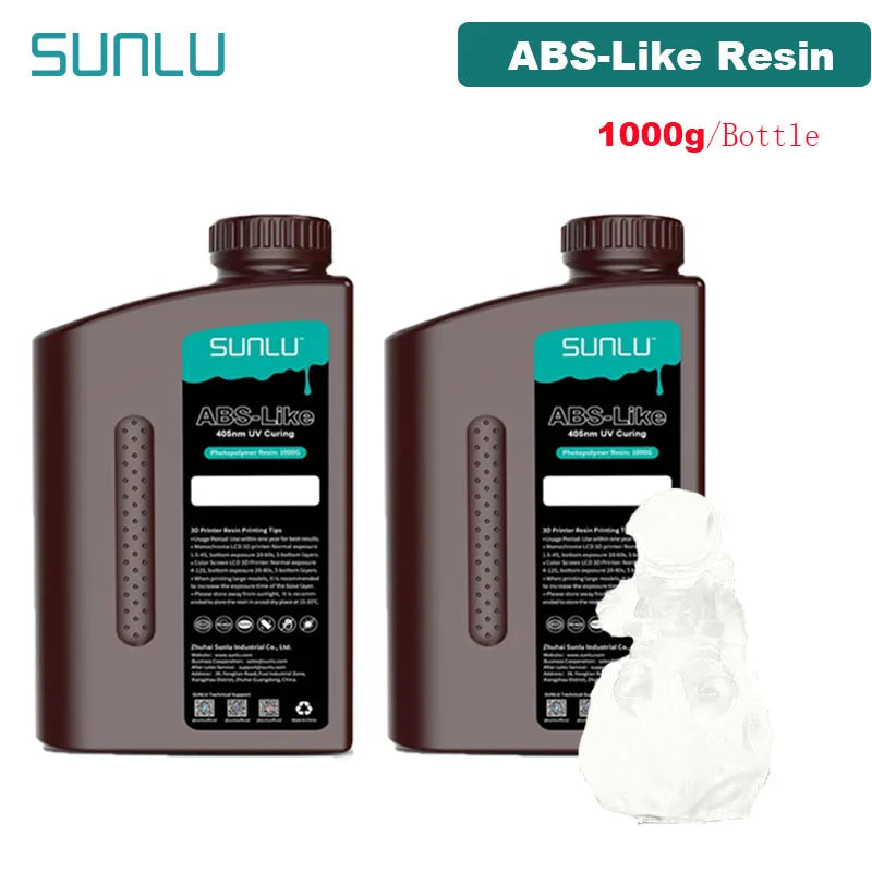 SUNLU UV ABS Like Resin 405nm 2KG 1KG/ Bottle Low Odor And Low Shrinkage For LCD 3D Printer Printing Material 3D Printing