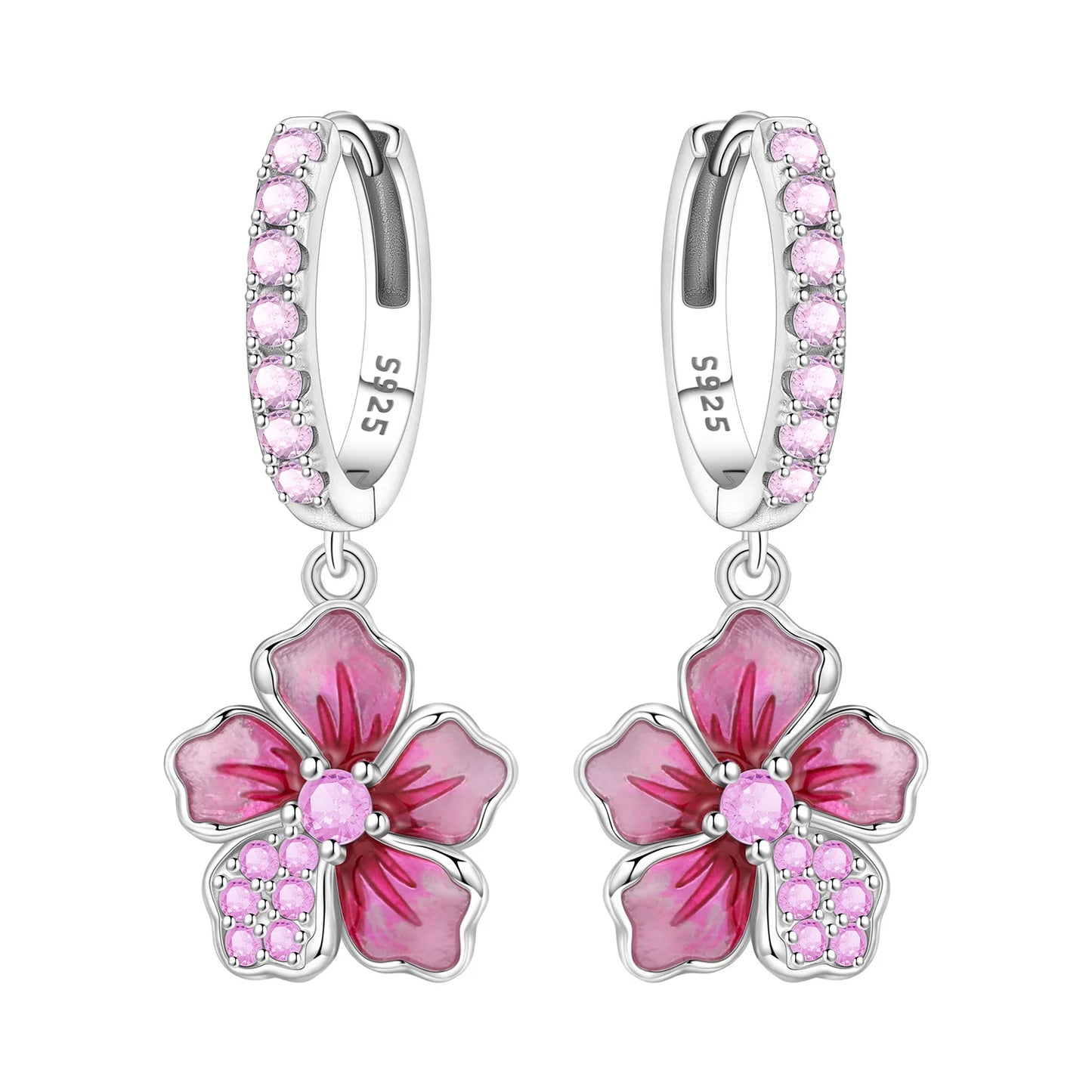 MISEFF S925 Sterling Silver Earrings Multiple Styles Exquisite Flower Earrings Original Fashion Jewelry Birthday Gift For Women