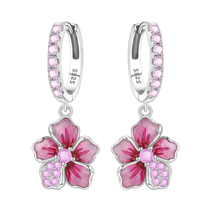 MISEFF S925 Sterling Silver Earrings Multiple Styles Exquisite Flower Earrings Original Fashion Jewelry Birthday Gift For Women
