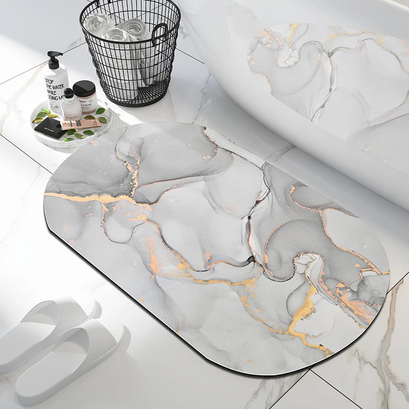 Soft Bathroom Mat Diatomaceous Earth Floor Mats Bathroom Rugs Super Absorbent Toilet Carpet Door Bath Foot Mats Non-slip Shower