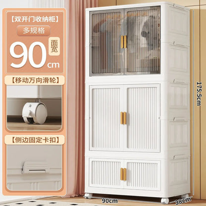 Natural Shelves Wardrobes Organizer Clothes Jeans Shelf Drawer Wardrobe Stackable Storage Stoffen Klerenkast Home Furniture