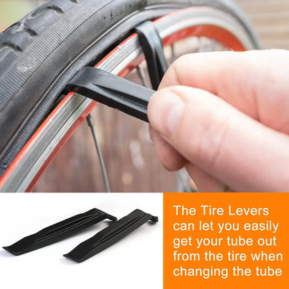 2 Pcs 12/14/16/18/20/24/26/27.5/29x1.75-2.125in Bike Inner Tubes Butyl Rubber, 32mm Schrader Valve, Includes 2 Tire Levers