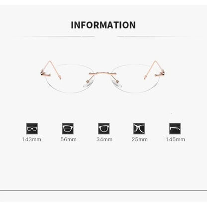 Small Oval Photochromic Myopia Glasses Women Men Fashionable Frameless Minus Diopter Glasses Trendy Outdoor Eyewear0-1.0-4.0