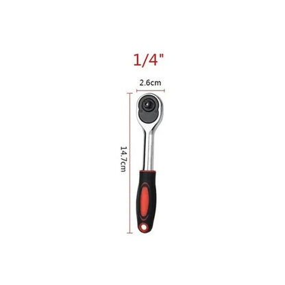 1/4 3/8 Inch Ratchet Wrench 24 Tooth Drive Ratchet Socket Wrench Repair Tool Multi-funtion DIY Ratchet Handle Wrench Hand Tools