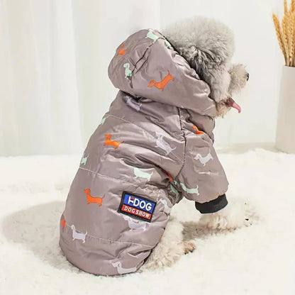 Hot selling pet clothing hooded cotton coat cat and dog clothes thickened warm pet clothes in autumn and winter