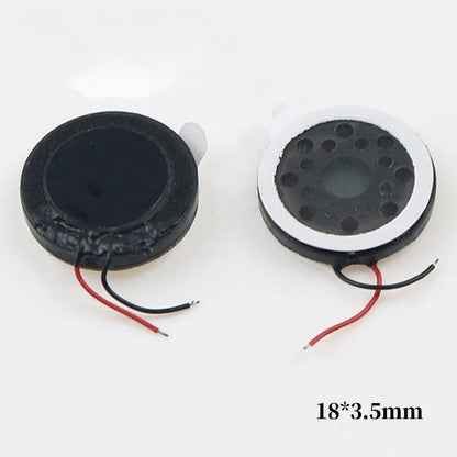2PCS 13mm 15mm 16mm 18mm 18 20 23 26 28 30 MM Mini Speaker Round Runway Loudspeaker 8Ohm 0.5W For MP4 Toys Cellphone Small Audio