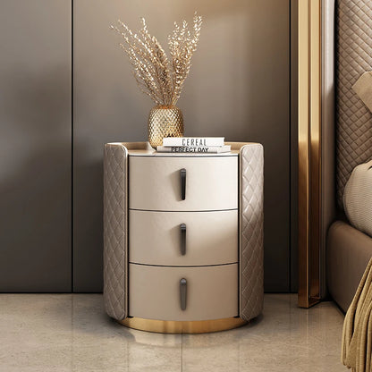 Storage Modern Nightstand Aesthetic Luxury Simple Leather Bedside Table Italian Trendy Muebles Para Cuarto Bedroom Furniture