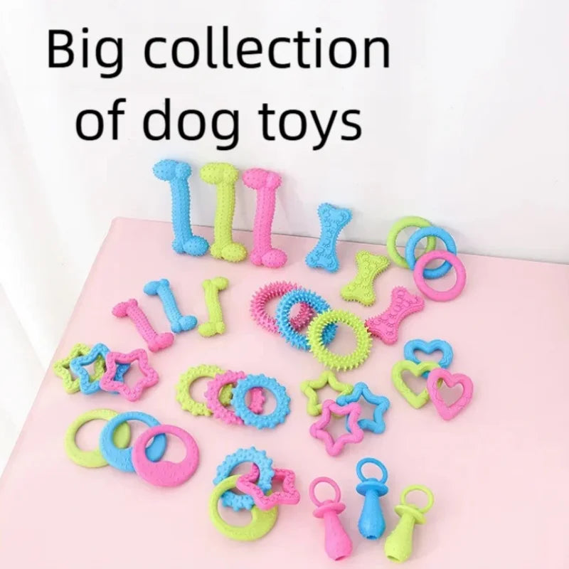 Durable Non Toxic Rubber Small Dog Toys Cute Appearance Biteproof Puppy Teething Chew Toys Interactive Training Play Pet Supplie