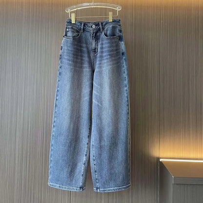 25 Summer New Women's Casual Cotton Denim Wide Leg Pants