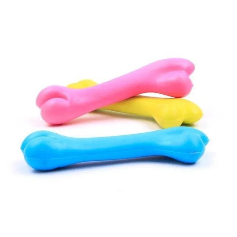 Pet Dog Puppy Cat Rubber Dental Teeth Chew Bone Play Training Fetch Fun Toys Hot For Small Dogs Dog Accessories Wholesale