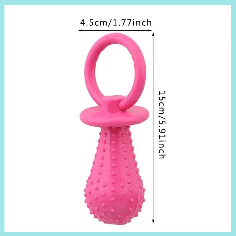 Pet Rubber Pacifier Dog Toy Interactive Rubber Soother Pet Dog Cat Puppy Elasticity Teeth Dog Chew Toys Tooth Cleaning Toy B2