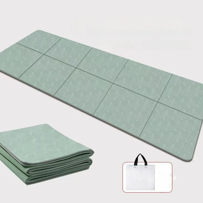 Foldable Yoga Mat Portable Thickened Fitness Mat For Pilates And Floor Exercises Double-sided Non-slip Nap Mat