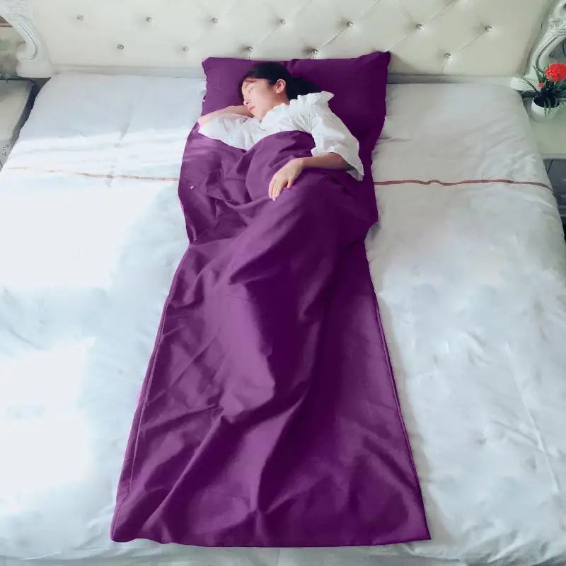 115*210CM Lightweight Sleeping Bag Liner Sleeping Sack Outdoor Camping Hotel Travel Sheet Camping Mat Camping Equipment