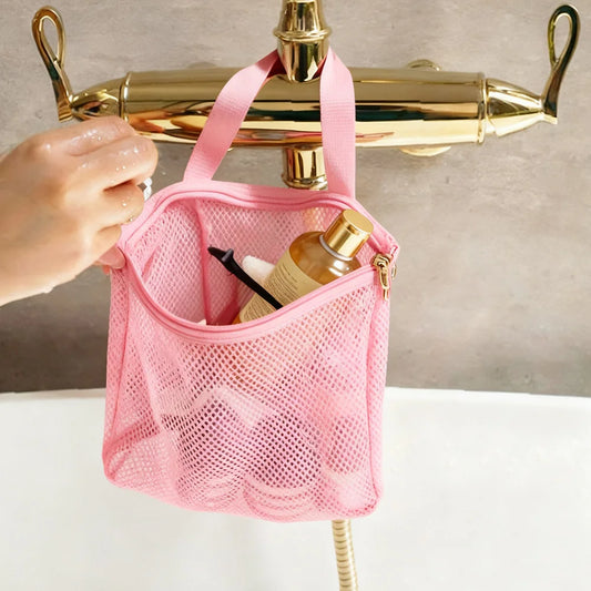 Shower Caddy Portable, Mesh Shower Caddy Tote Bag Quick Dry Hanging Toiletry and Bath Organizer for Dorm, Gym, Beach, Travel