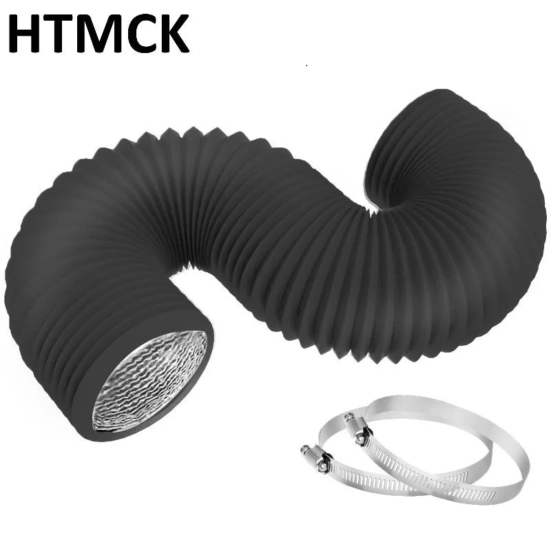HTMCK 4 inch Dryer Vent Hose with 2 Stainless Steel Clamp Air Ducting Heavy-Duty Flexible Exhaust Pipe Kitchen