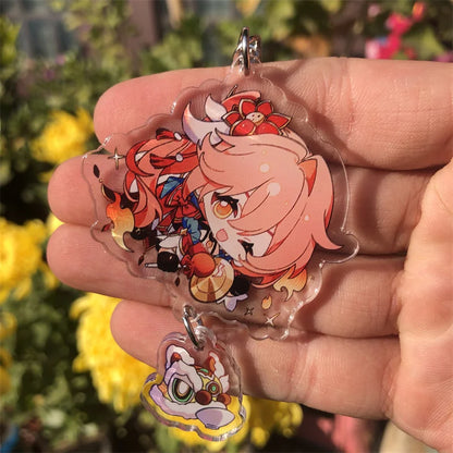 Honkai: Star Rail Kafka March 7th Dan Heng Clara Pom-Pom Cosplay COSTUME Keychain Accessories Key Chain Pendant Prop Xmas Gift