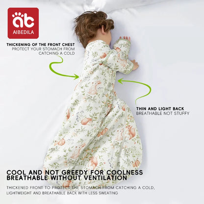 AIBEDILA ﻿Baby Sleeping Bag Childen Summer Silk bamboo Cotton Babe Sleepsack 1-3Years Infant Breathable Growth Blanket Sleepwear