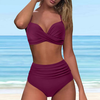 Womens Long Board Shorts Women High Waisted Bikini Sexy Push Up Two Piece Swimsuits Swimsuit Tops for Women with Underwire