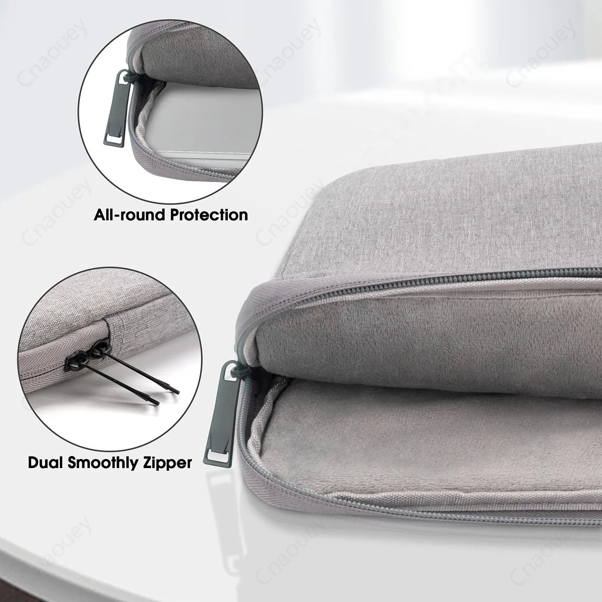 Laptop Handbag Case for DELL 13.3' 14' 15.6' 16' Waterproof Zipper Portable Shockproof Notebook Bag Cover for DELL 12.5'