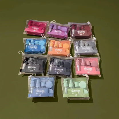 6Pcs Travel Bottle Set for Toiletries, Travel Containers for Toiletries with Clear Zipper Toiletry Bag, Leak Proof Refillable
