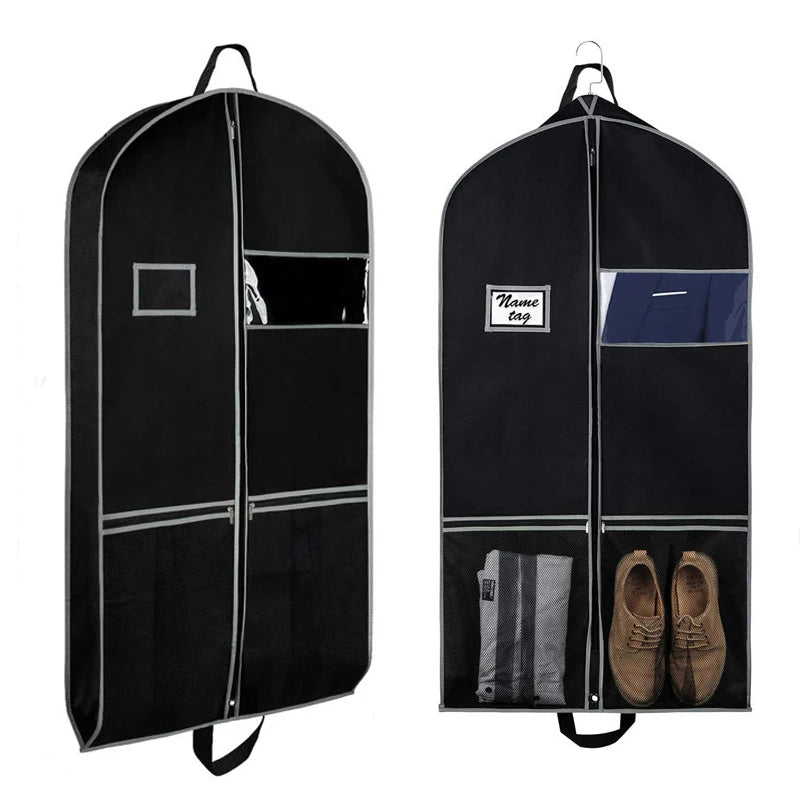 Garment Bag Suit Bags for Travel and Storage Gusseted Zipper Suit Cover Protector with Large Accessory Pockets and Carry Handles