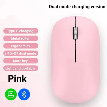 Lenovo Wireless Mouse Type-C Charging Portable Office Silent Click Ergonomic Universal Laptop Lightweight Office Game No-Noise