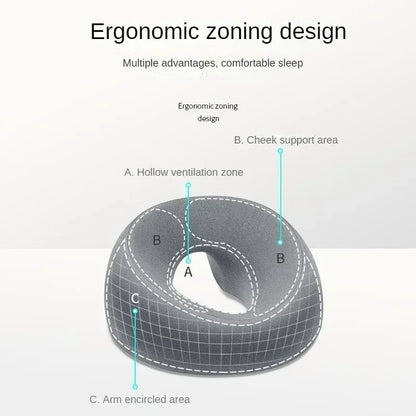 Massage Face Rest Pillow for Beauty Salon Ergonomics Lying Down Pillow Memory Foam Breathable Head Rest Support Pillow