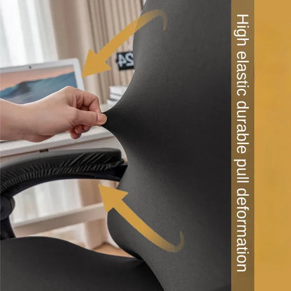 Gaming Chair Cover Stretch Milk Silk Solid Color Swivel Chair Dust Protection Cover Office Computer Athletic Use Seat Cover