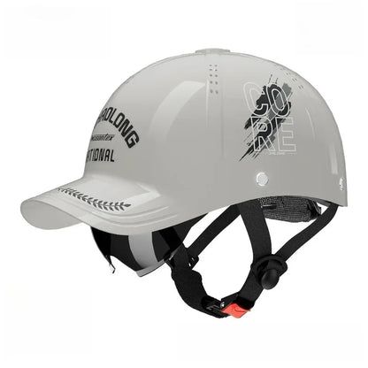 New motorcycle helmet sunshade, electric bicycle riding motorcycle breathable retro hard duckbill cap semi helmet fashionable