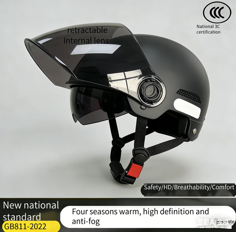 New Electric Vehicle Motorcycle Half Helmet Unisex Cycling Protective Helmet