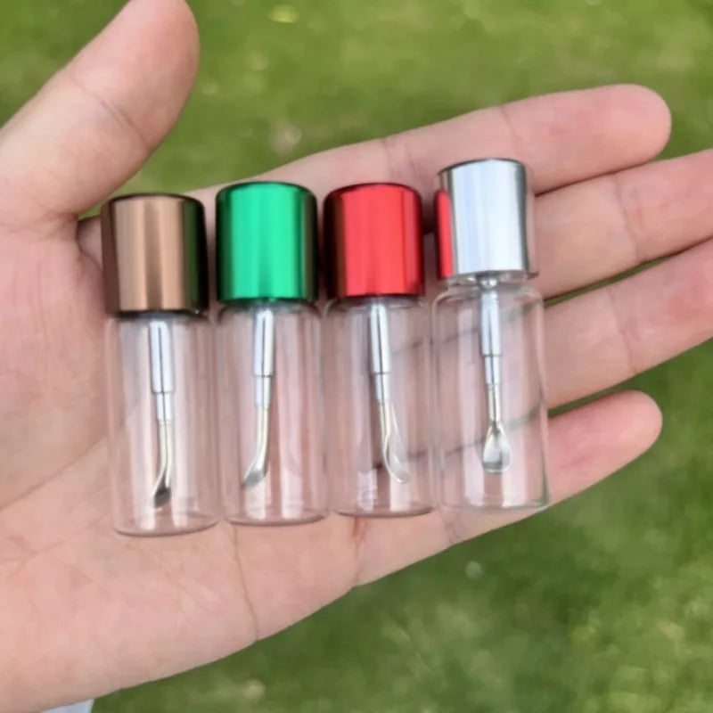2pcs new random color glass bottle storage container, random color glass bottle