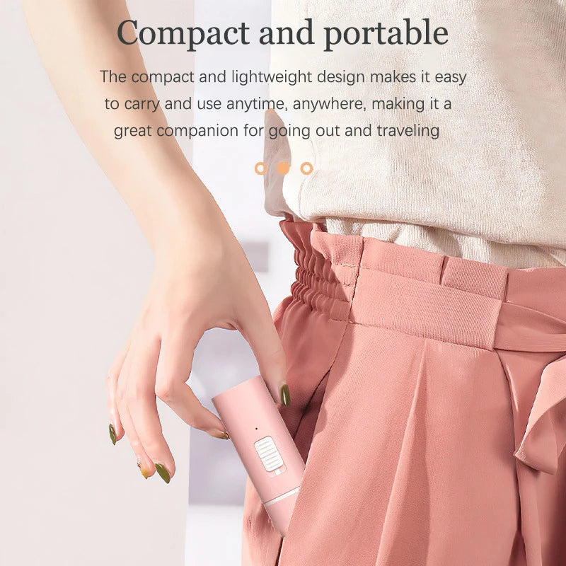 Portable mini fan, USB charging small fan, foldable outdoor portable fan, suitable for office, travel, camping, and outdoor use