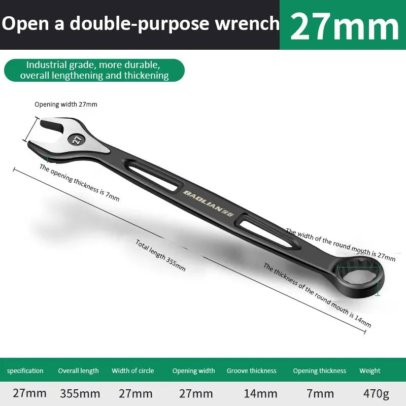 Durable Ratchet Wrench 8-32mm Universal Double Open Ends Torx Wrench Combination Wrench Fast Ratchet Wrench Auto Repair Tools