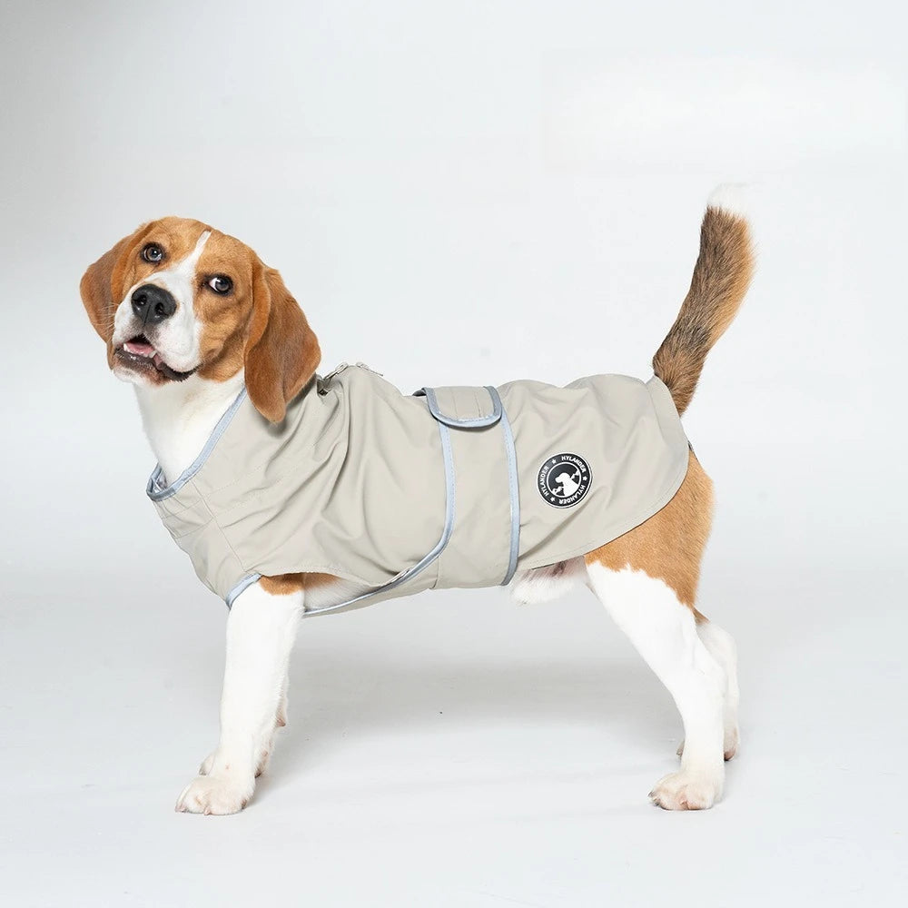 Pet clothing Pet dog raincoat Autumn and winter waterproof dog jacket Household large and medium-sized dogs wear pet coat