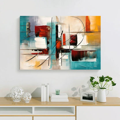 Classic Abstract Wall Art Matte Colour Oil Painting on Canvas Print Poster Home Decor Living Room Bedroom Decorative Painting