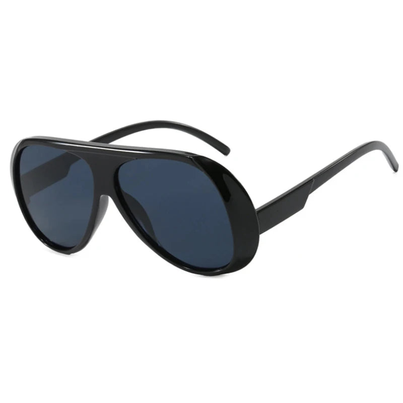 OEC CPO Fashion Double Bridges Pilot Sunglasses Women Large Frame Shades UV400 Retro Sun Glasses Female Orange Yellow Eyewear