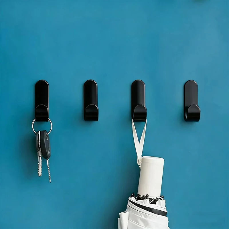 6Pcs Strong Self-Adhesive J-hook Waterproof Adhesive Hanging,Bathroom Towel Key Kitchen