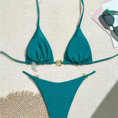2025 New Bikini Set Bikinis Sexy Women Swimsuits Female Swimwear Bathing Suit Brazilian Swimming Suits Beachwear Biquini Summer
