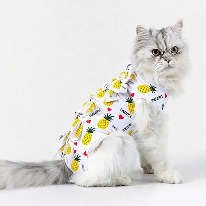 *Pet Neutering Suit Cat Postoperative Recovery Anti Licking Clothing Adjustable Cat Wound Protective Clothes Pet Supplies