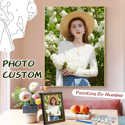 Photo Custom Painting By Numbers Customization Of Couple Photo Picture Modern Wall Decors Diy Gift For Adults Acrylic Paint