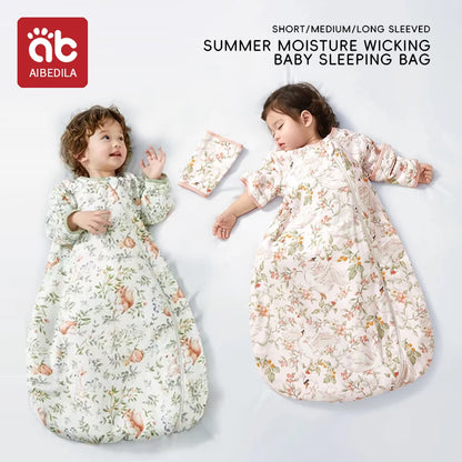 AIBEDILA ﻿Baby Sleeping Bag Childen Summer Silk bamboo Cotton Babe Sleepsack 1-3Years Infant Breathable Growth Blanket Sleepwear