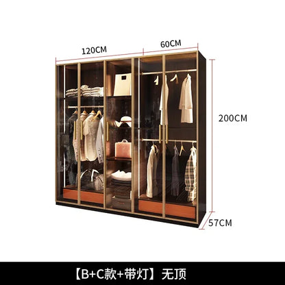 Store Clothes﻿ Comfortable For Room Home Corner Wardrobe Room Clothes Wooden Bedroom Cabinet Multifunctional Storage Furniture