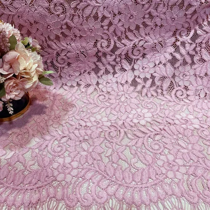 Lace Fabric By 1.5 Meters for Dresses Clothes Sewing White Blue Hollowed-out Plain Cloth Heavy Press Yarn Three-dimensional Mesh